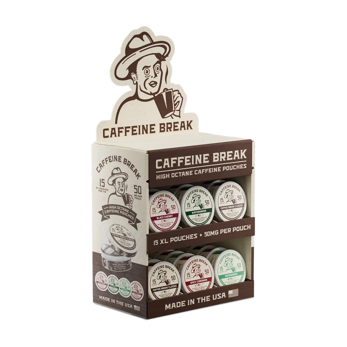 Caffeine Break - 2 Tier Corrugated Display