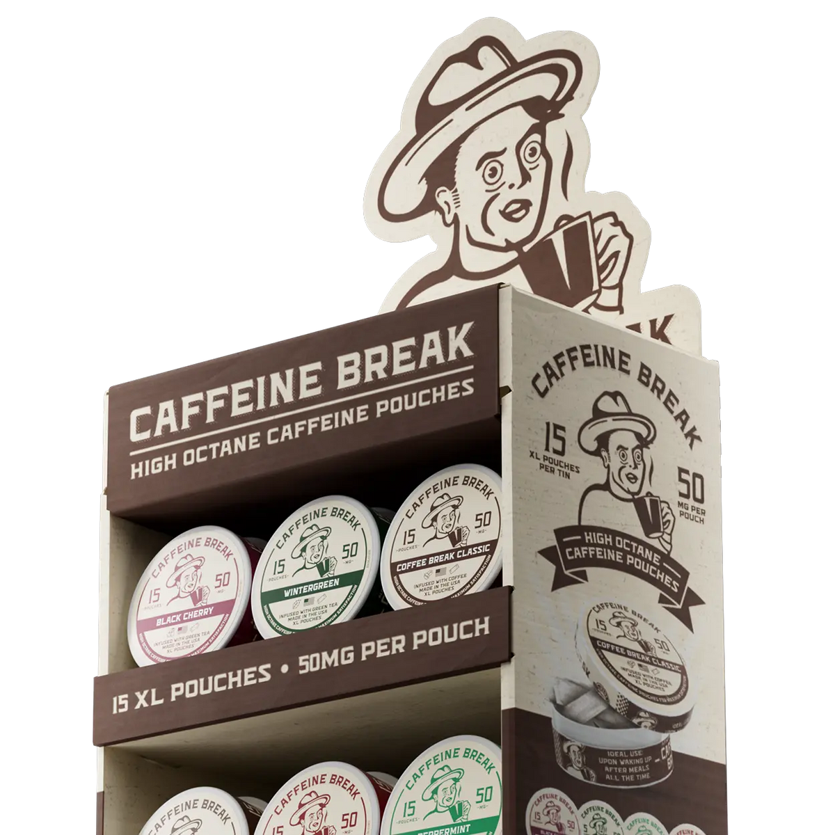 Caffeine Break - 2 Tier Corrugated Display