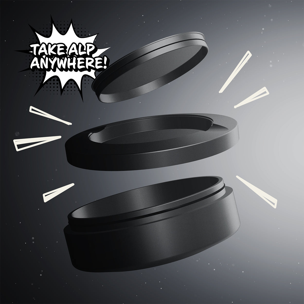 Metal Travel Tin Black