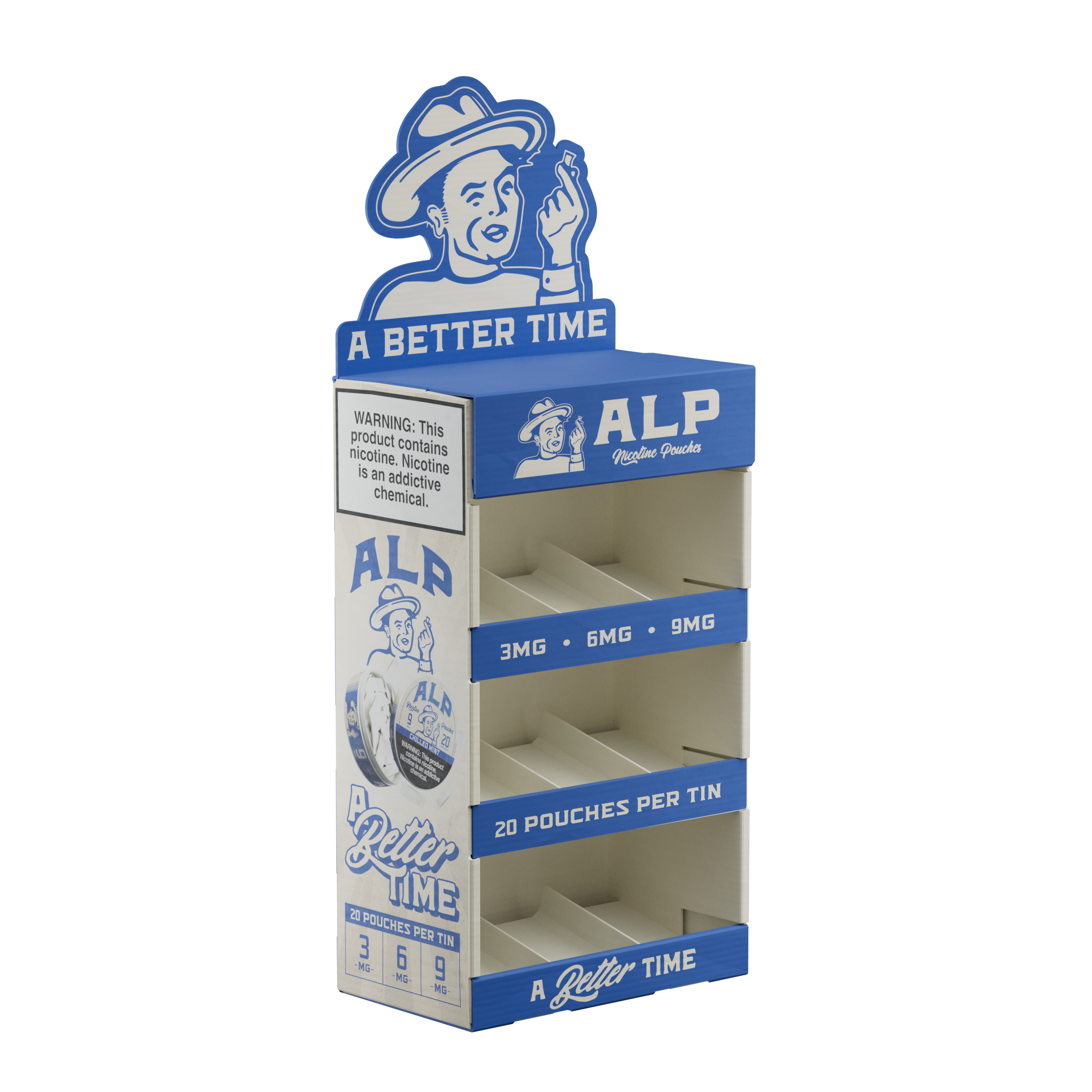 3 Tier Corrugated Display