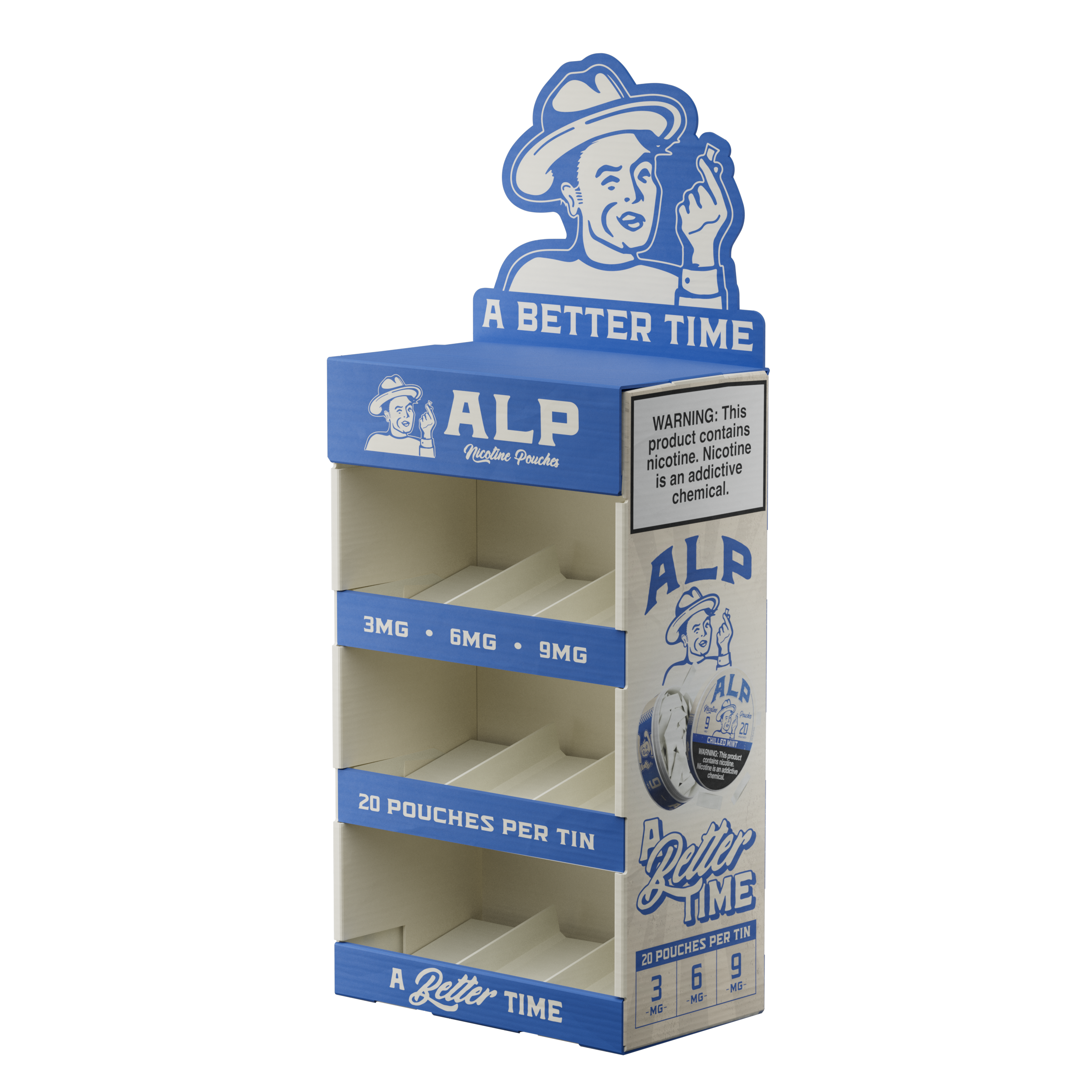 3 Tier Corrugated Display