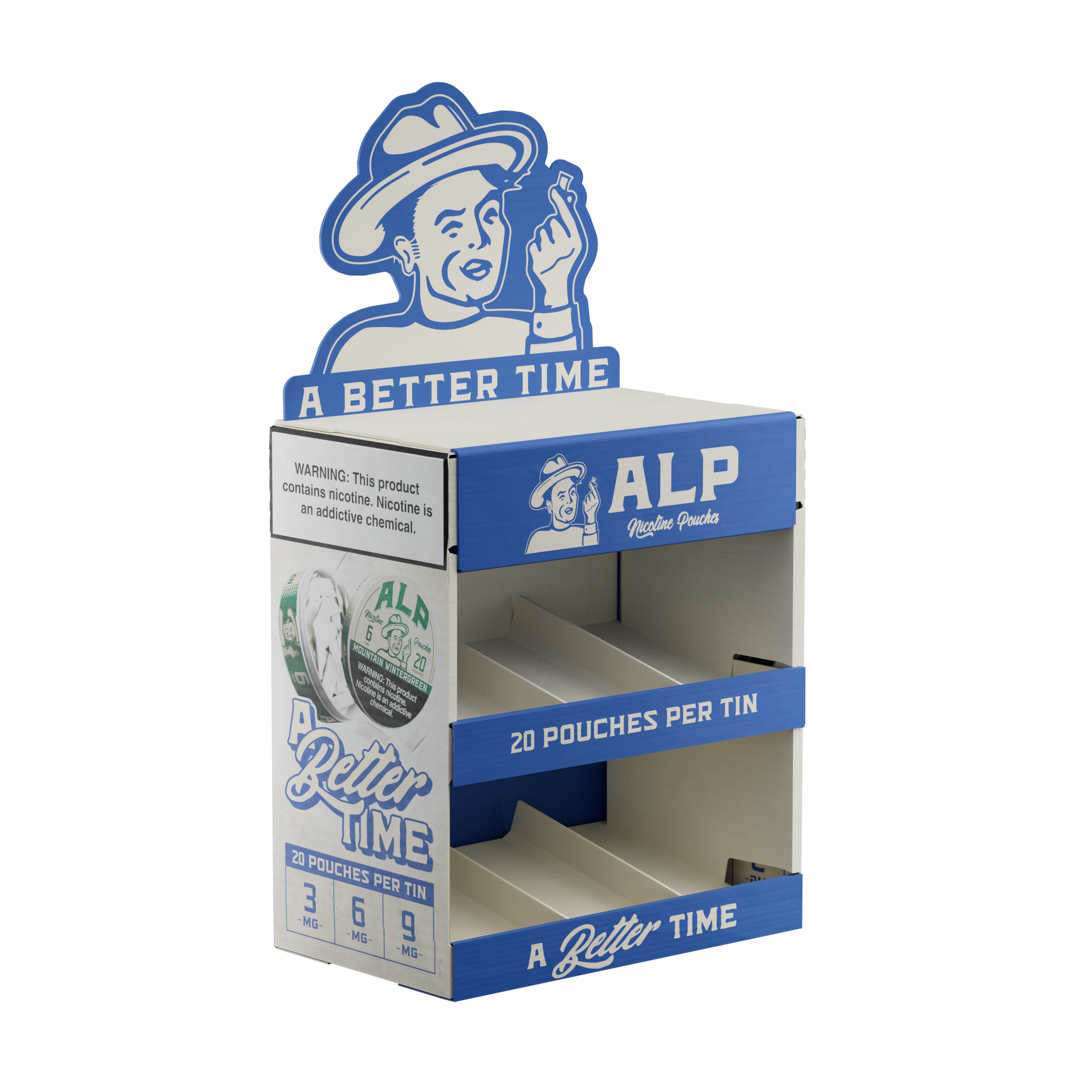 2 Tier Corrugated Display