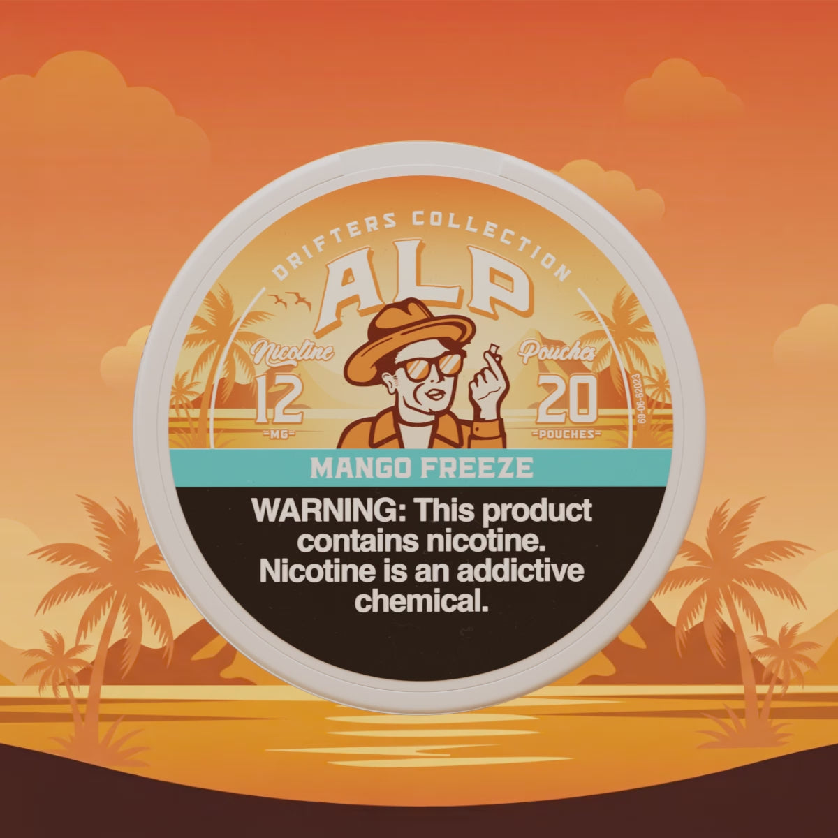 Load video: Drifters Mango Freeze Nicotine Pouches