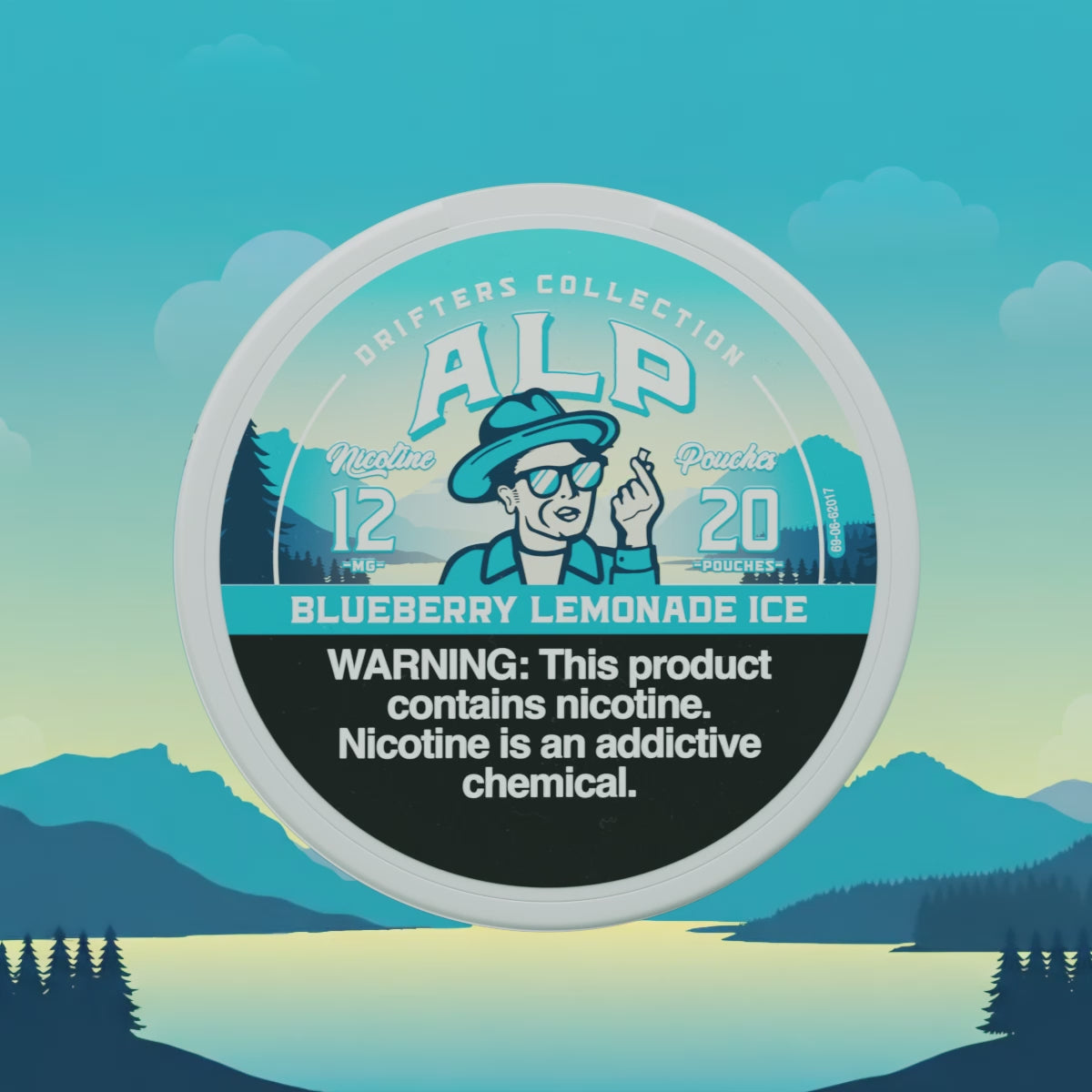 Load video: Drifters Blueberry Lemonade Ice Nicotine Pouches