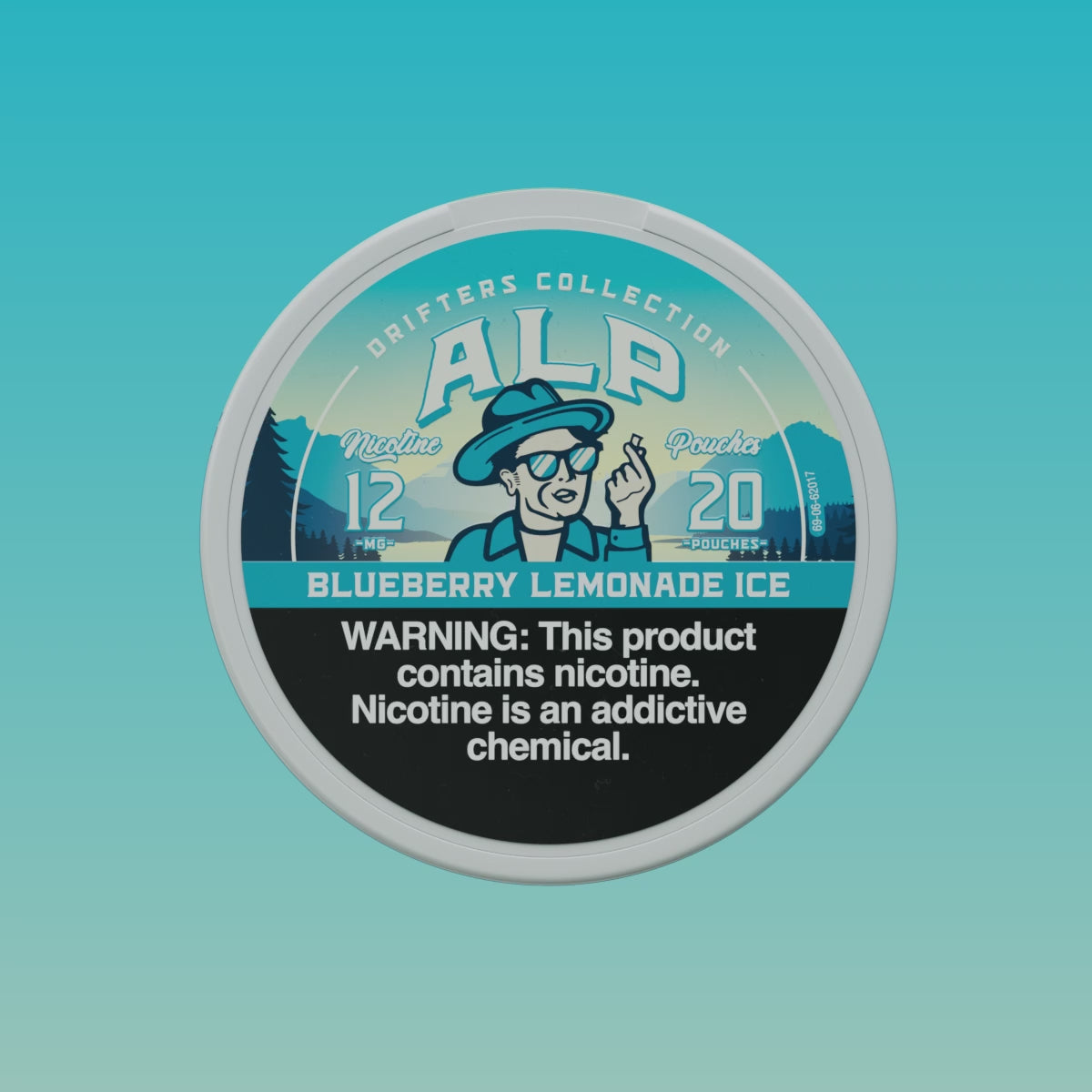 Load video: Drifters Blueberry Lemonade Ice Nicotine Pouches