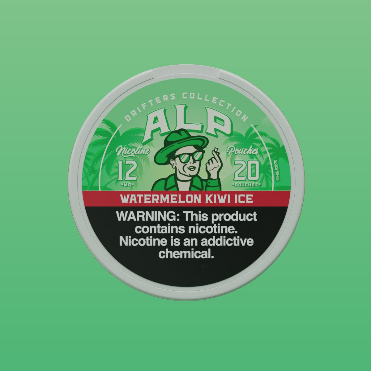 Load video: Drifters Watermelon Kiwi Ice Nicotine Pouches