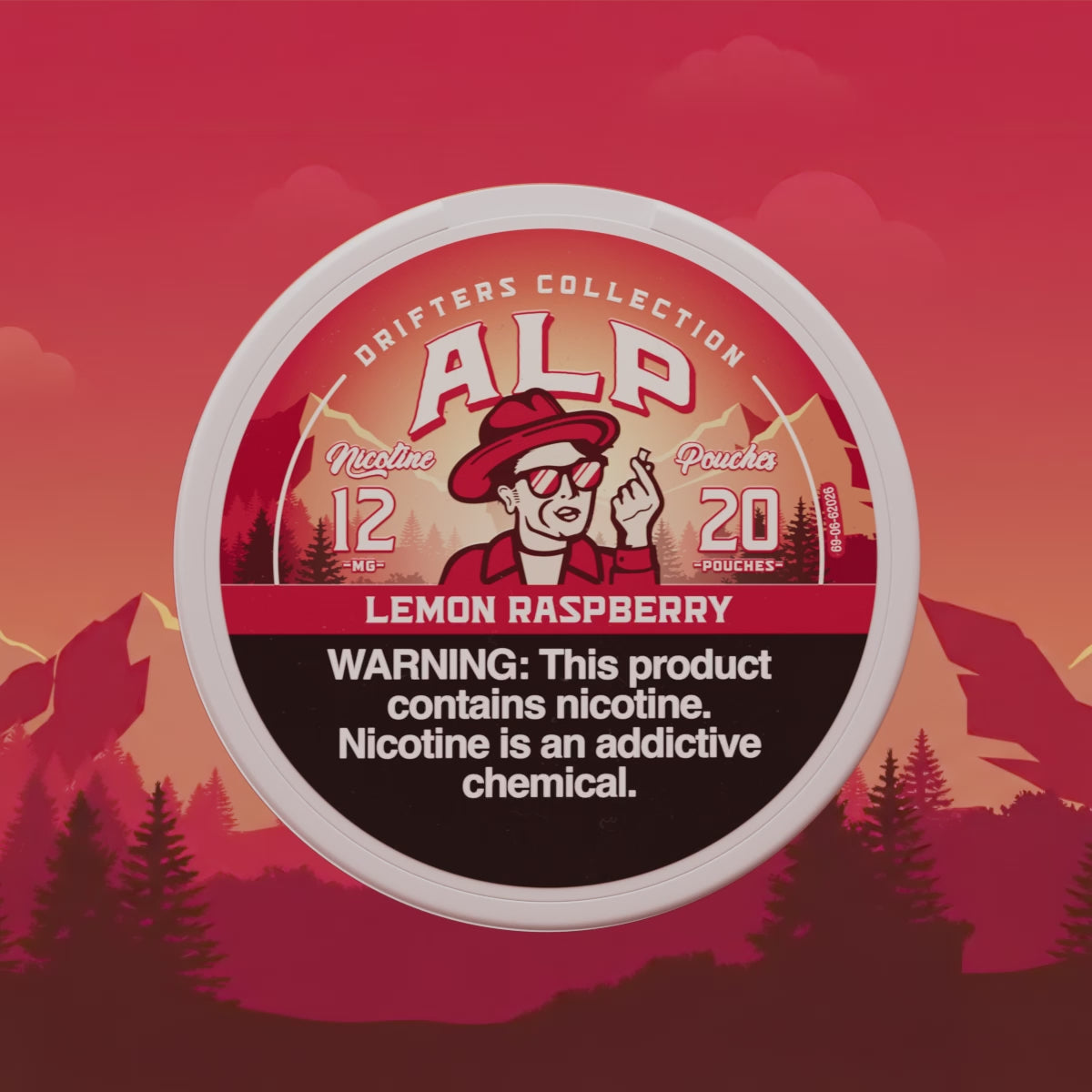 Load video: Drifters Lemon Raspberry Nicotine Pouches